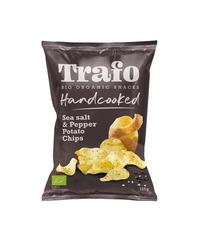 Trafo Sea Salt & Pepper Potato Chips (Bio) - 125g (BBE : 24.11.2023)
