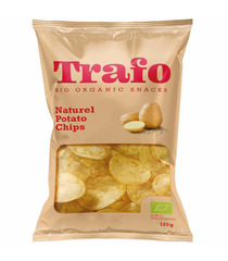 Trafo natürliche Kartoffelchips (Bio) – 125g (BBE : 22.12.2023)