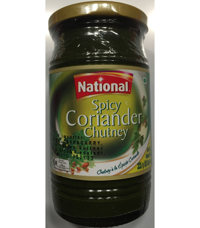 National Coriander Chutney - 335G National Coriander Chutney - 335G
