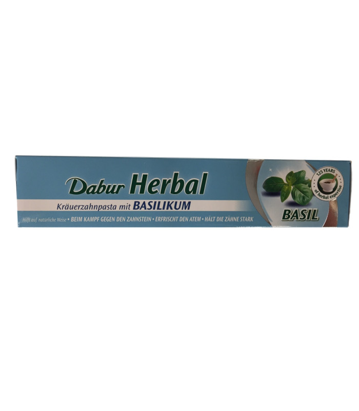 Dabur Basil (Tulsi) Herbal Toothpaste - 100ml Dabur Basil (Tulsi) Herbal Toothpaste - 100ml