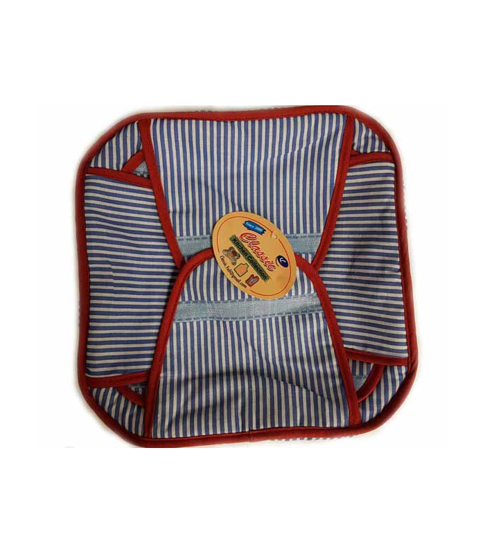 Traditional Roti Box - Bread Cover - Blue and Red Traditional Roti Box - Bread Cover - Blue and Red