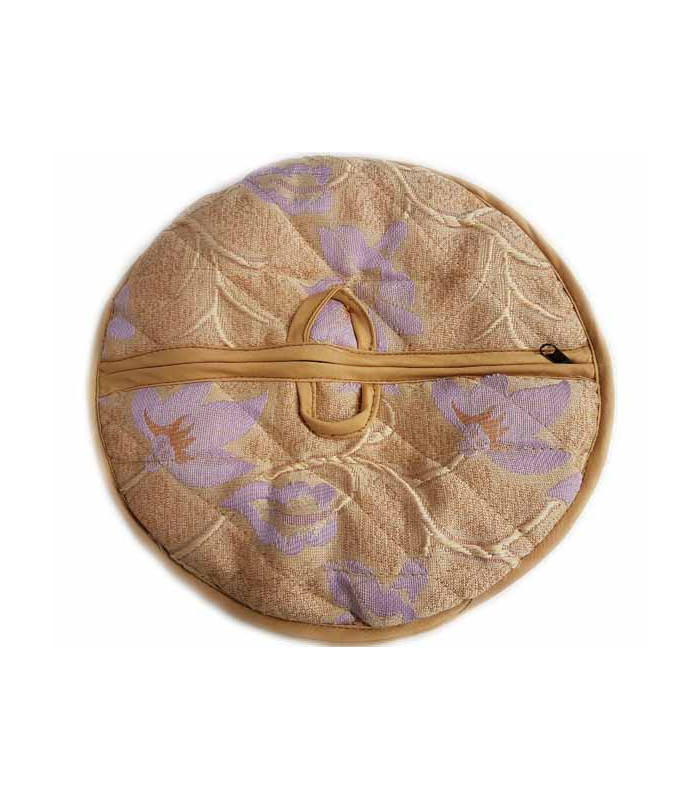 Traditional Roti Box - Bread Cover - Light Brown and Purple Traditional Roti Box - Bread Cover - Light Brown and Purple